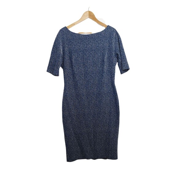 Maggie London Women's Size 14 Dress Midi Blue Half Sleeve Simple Elegant - Picture 12 of 12